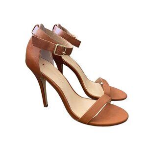 Boston Proper Rabia Brown Ankle Strap Heels Shoes Sandals Women’s Size 9.5
